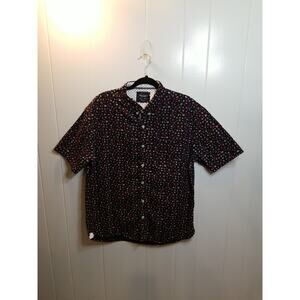 Sunrise‎ Kingdom Mens Micro Abstract Print Short Sleeve Shirt Size XL